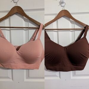 Truekind Womens Bras Lot Pink Brown Size 4XL